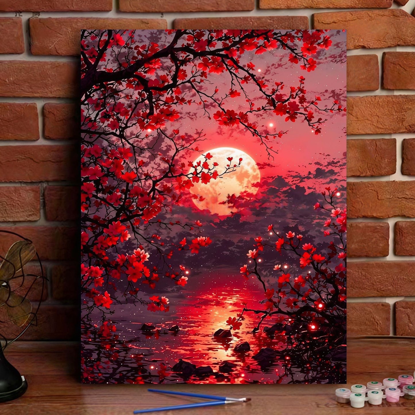Romantisches Blumen-Landschaft-Leinwand-Kunst-Kit Brehn