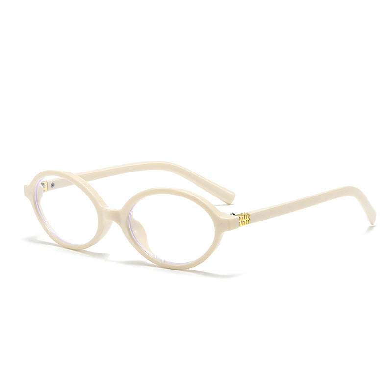 Damen modische ovale Brille mit goldenen Akzenten Brehn