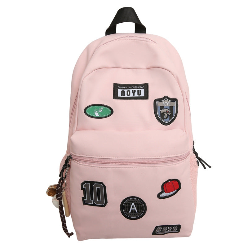 Stilvolle Grafik Patch Schulrucksack Brehn