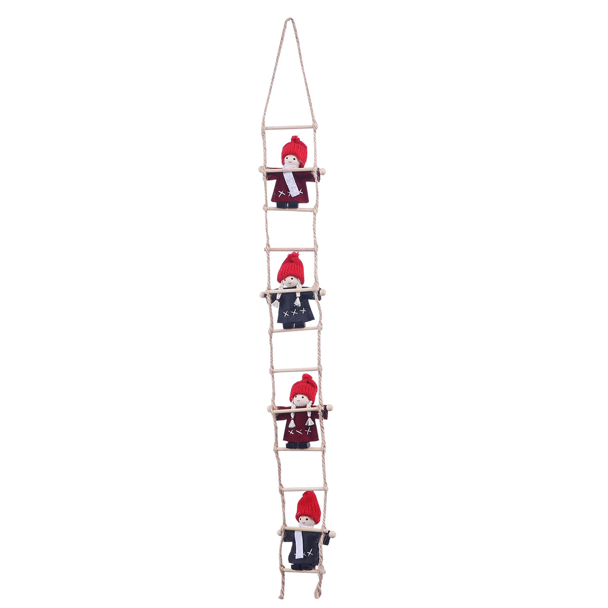 Dekorative Leiter mit Weihnachtsfiguren