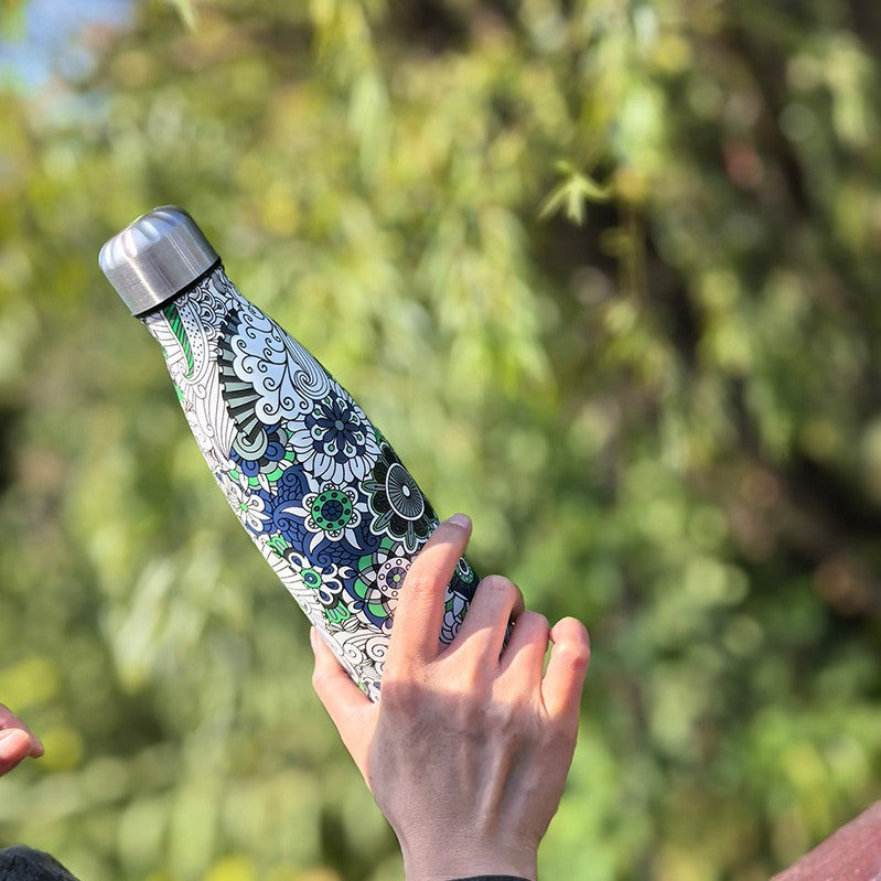 Unisex nan doppelwandige Isolierflasche aus Edelstahl mit Vakuumisolierung und auslaufsicherem Schraubverschluss Brehn