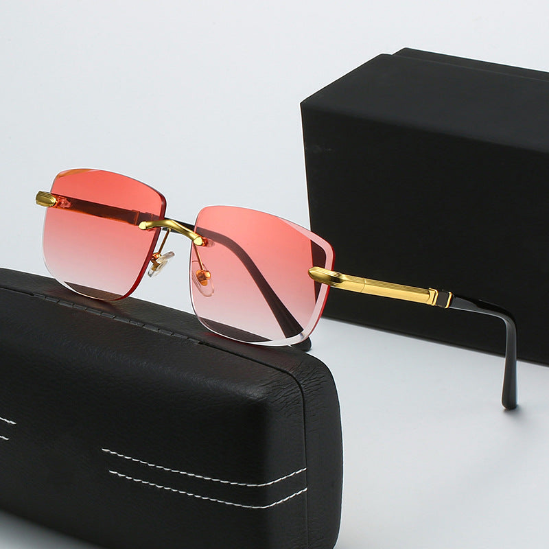 Damen quadratische Sonnenbrille mit stilvollen Kunststoff- und Metalldetails Brehn