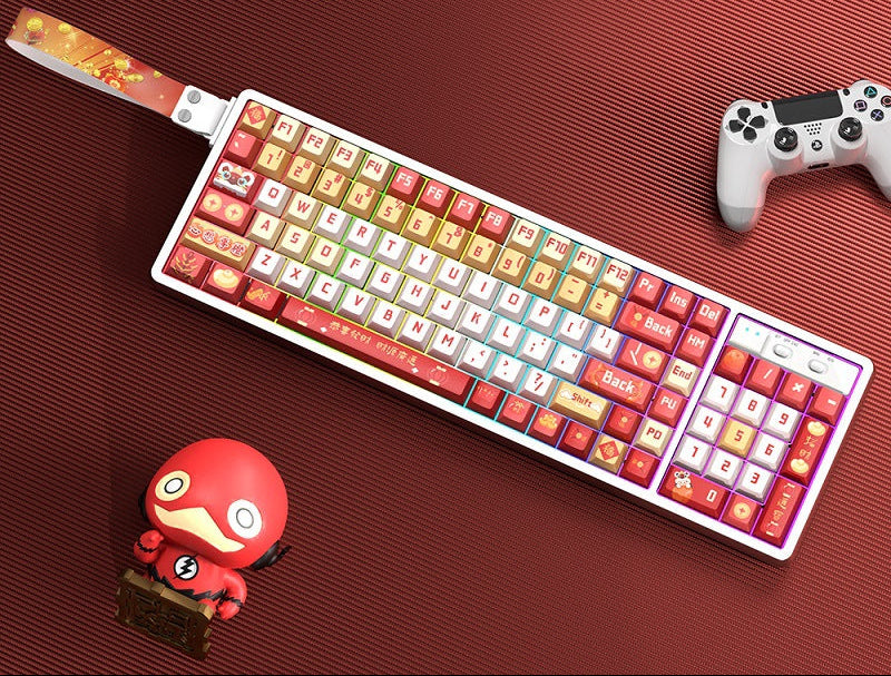 Anpassbare RGB Gaming-Tastatur mit künstlerischen Tastenabdeckungen Brehn