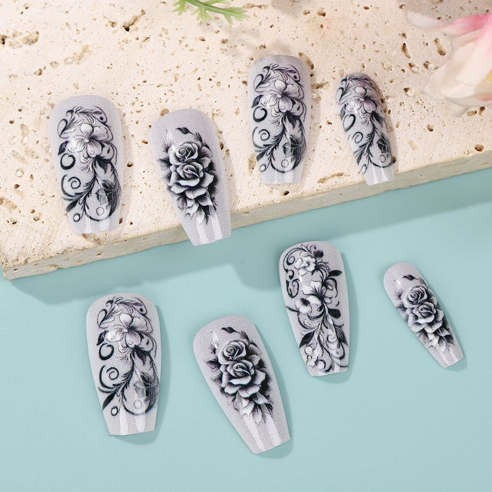 Kunstnägel mit floralen Motiven Brehn