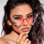 Damen extravagante Sonnenbrille mit funkelndem Butterfly-Design Brehn