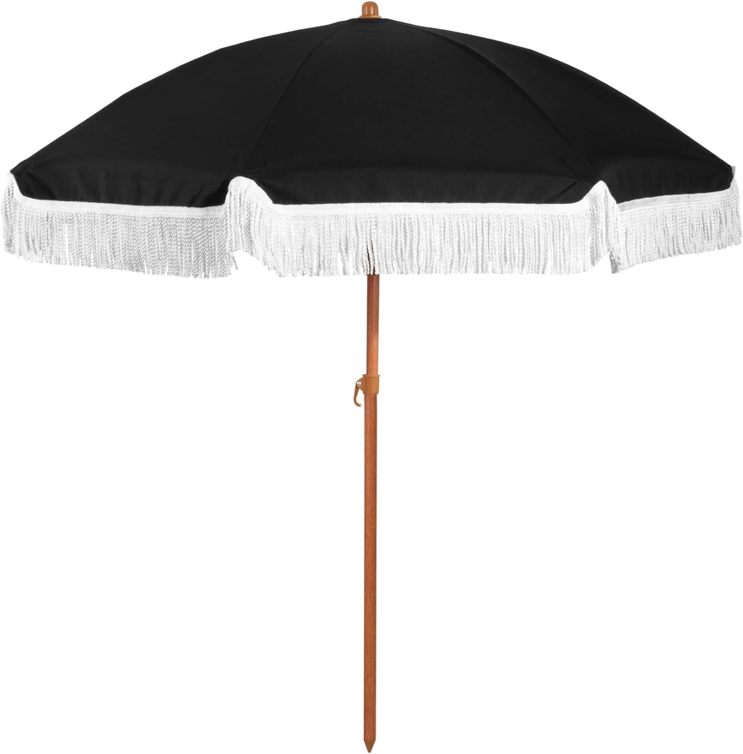 Damen Sonnenschirm mit Quasten und gestreiftem Design Brehn
