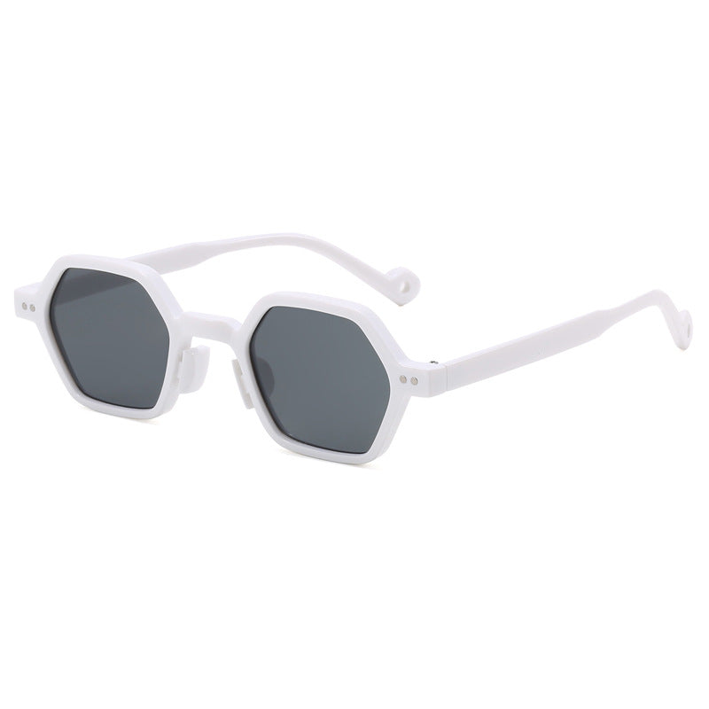 Damen Geometrische Sonnenbrille im modernen Hexagon-Design Brehn