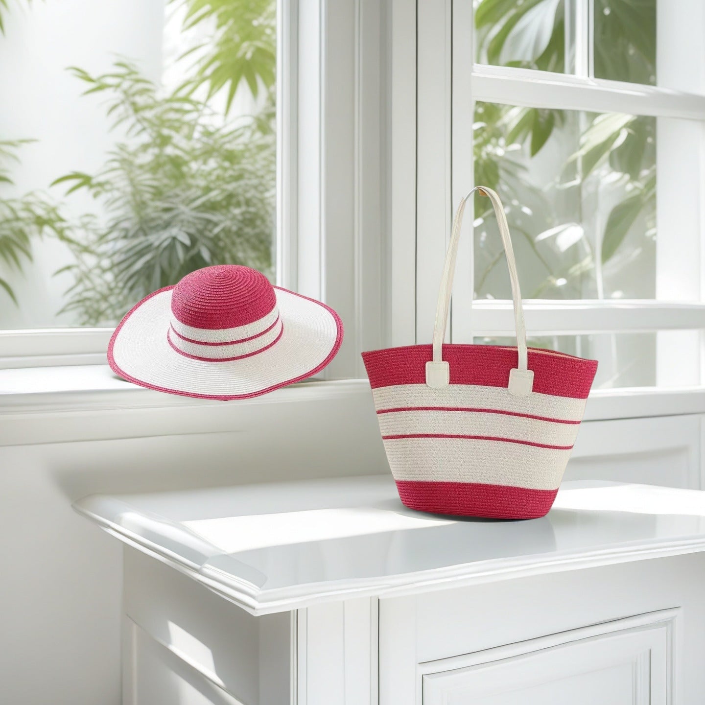 Strandtasche und Sonnenhut Brehn