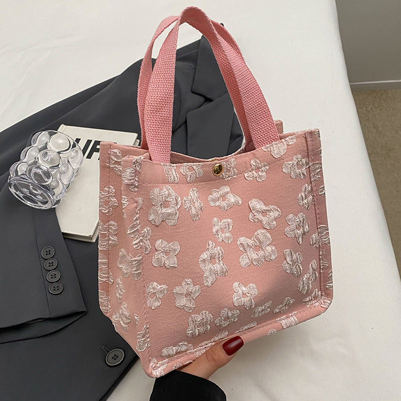 Blumenmuster Mini Tote Bag