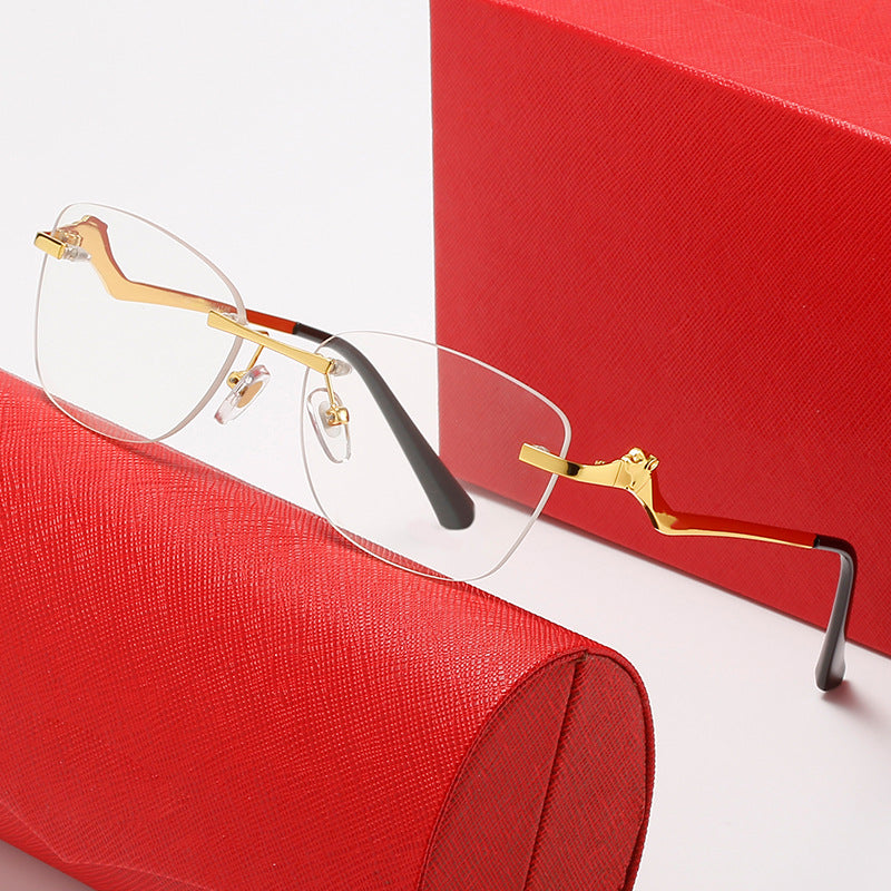 Damen modische Sonnenbrille mit asymmetrischem Rahmen und komfortablen Nasenpads Brehn