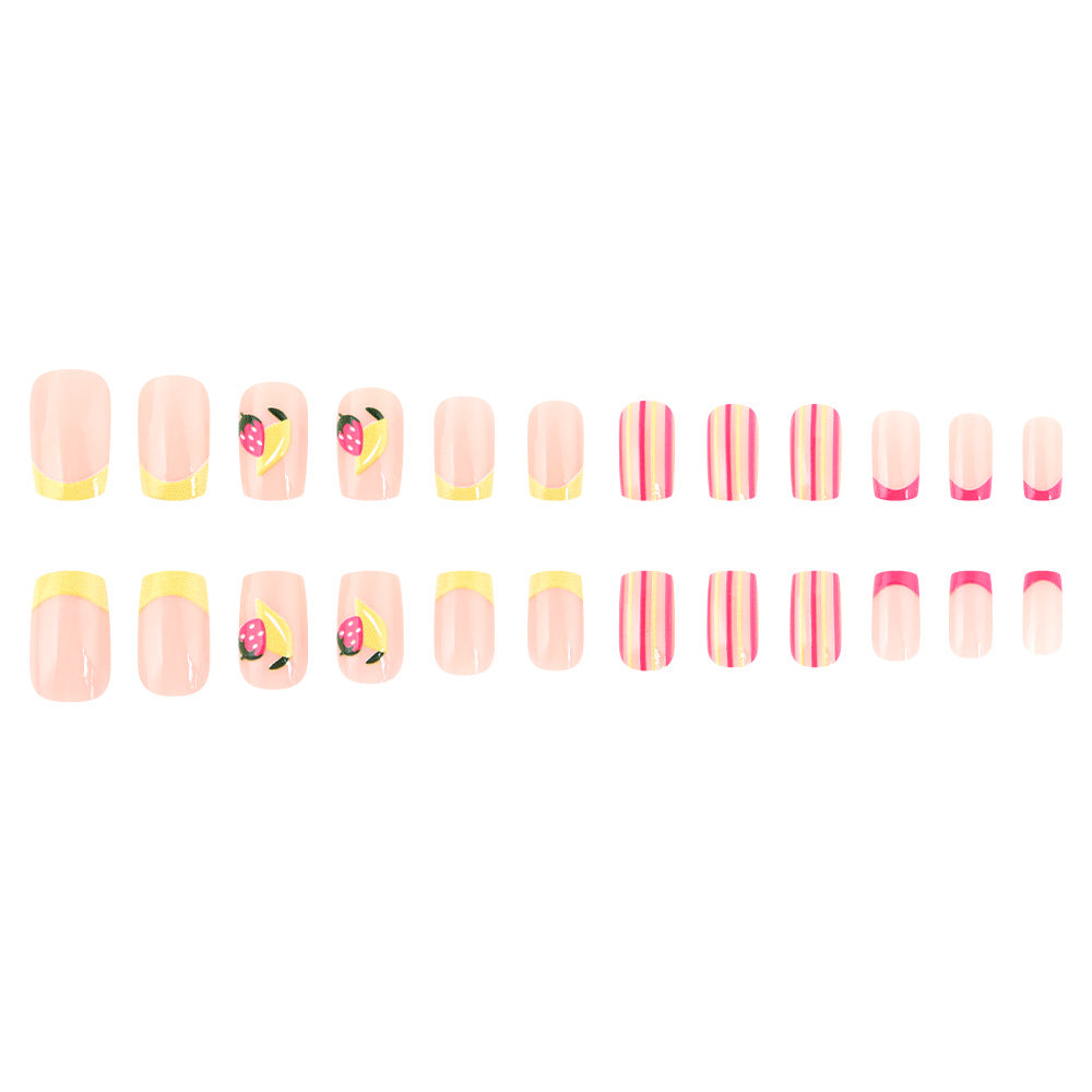 Künstlerisches von Früchten inspiriertes Gel-Nail-Art-Set Brehn