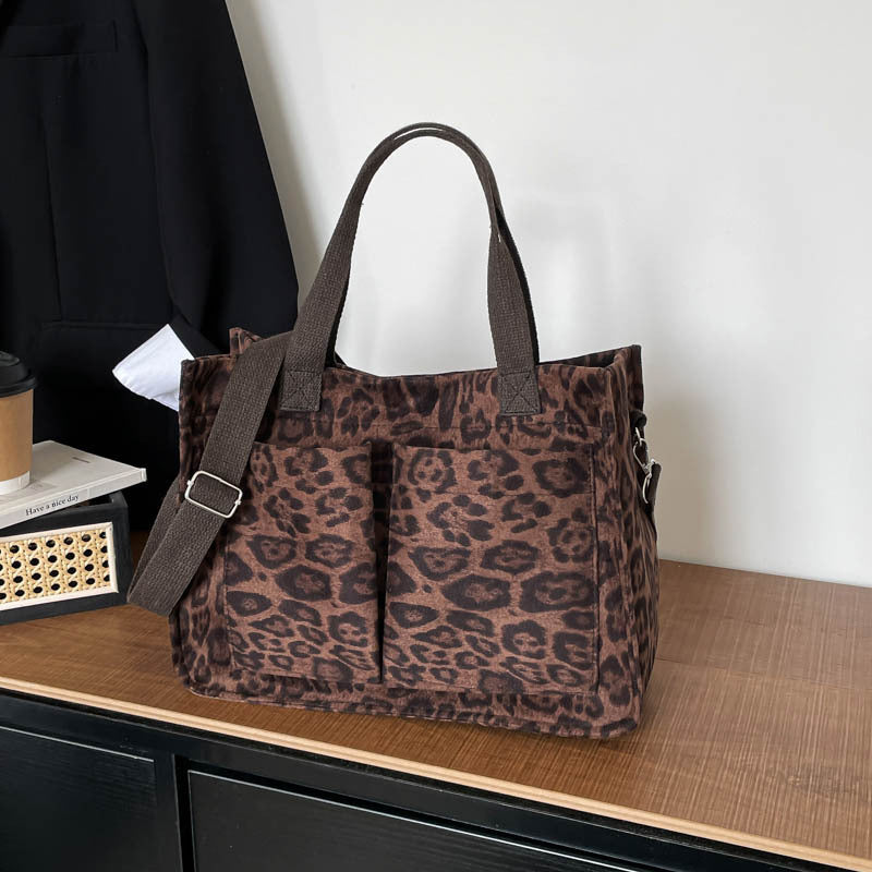 WoChic Leopardenmuster Utility Tragetasche Brehn