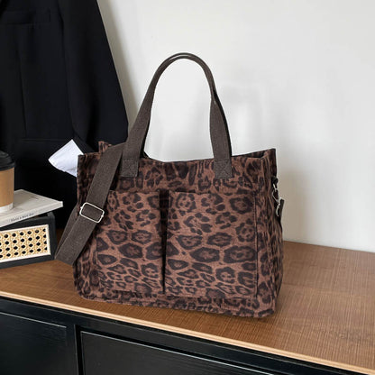 WoChic Leopardenmuster Utility Tragetasche Brehn