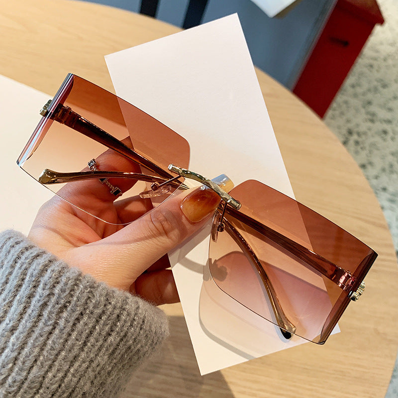 Damen rechteckige Fashion-Sonnenbrille Brehn