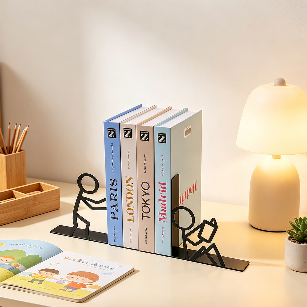 Kreative Strichmännchen Dekorative Buchstützen