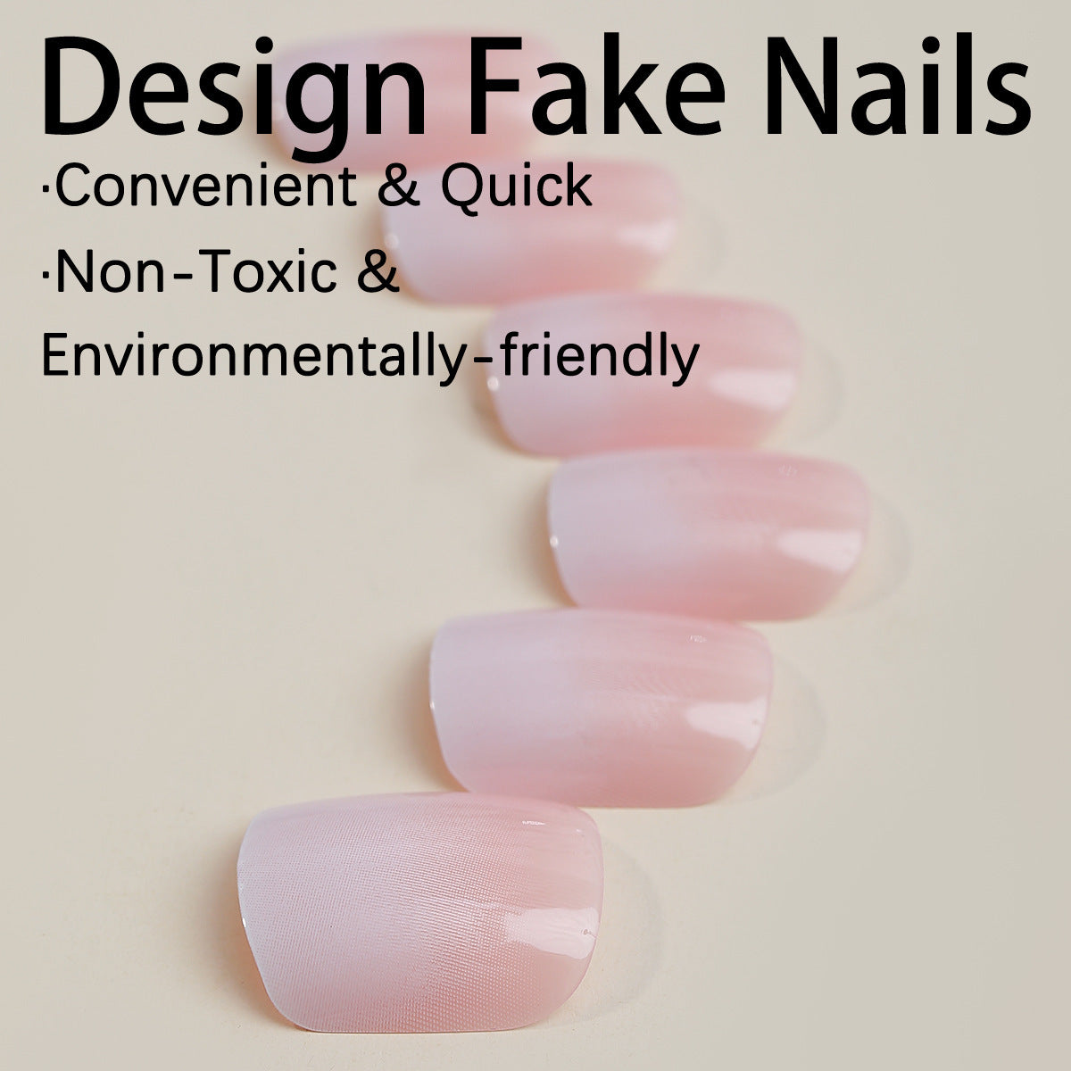Kunstnagelset mit elegantem natürlichem Finish Brehn