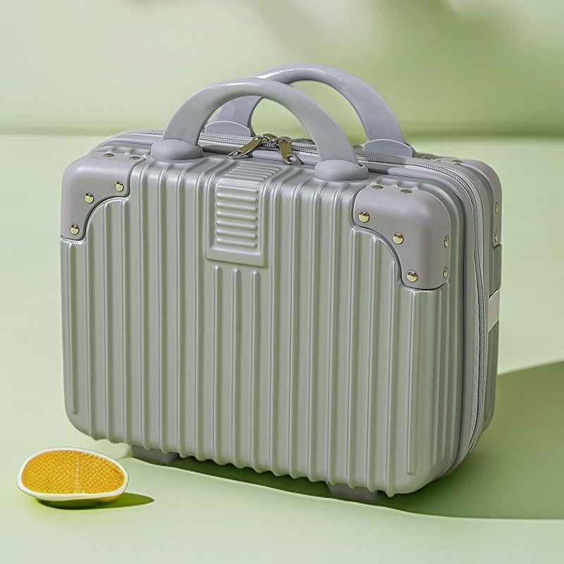 strukturierte Hartschalen-Reise-Beauty-Box mit Kunstleder-Eckverstärkungen und doppelten Obergriffen Brehn