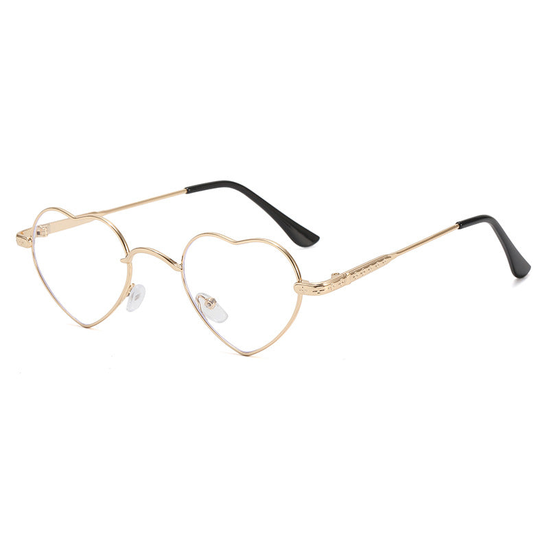 Damen Herzförmige Sonnenbrille mit filigranem Metallrahmen Brehn