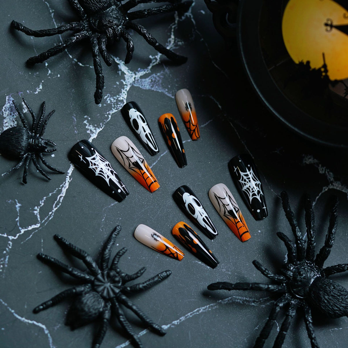 Halloween-Themen Künstlerische Press-On Nägel Brehn