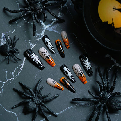 Halloween-Themen Künstlerische Press-On Nägel Brehn