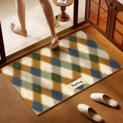 Bunte Patchwork-Badmatte Brehn