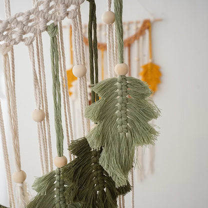 Bohemian Makramé Blatt Wanddekoration Brehn