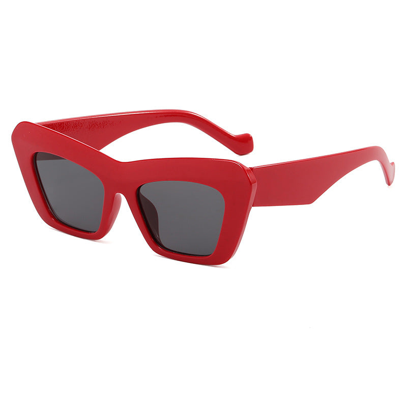 Damen modische Oversized-Sonnenbrille mit kantigem Rahmen Brehn