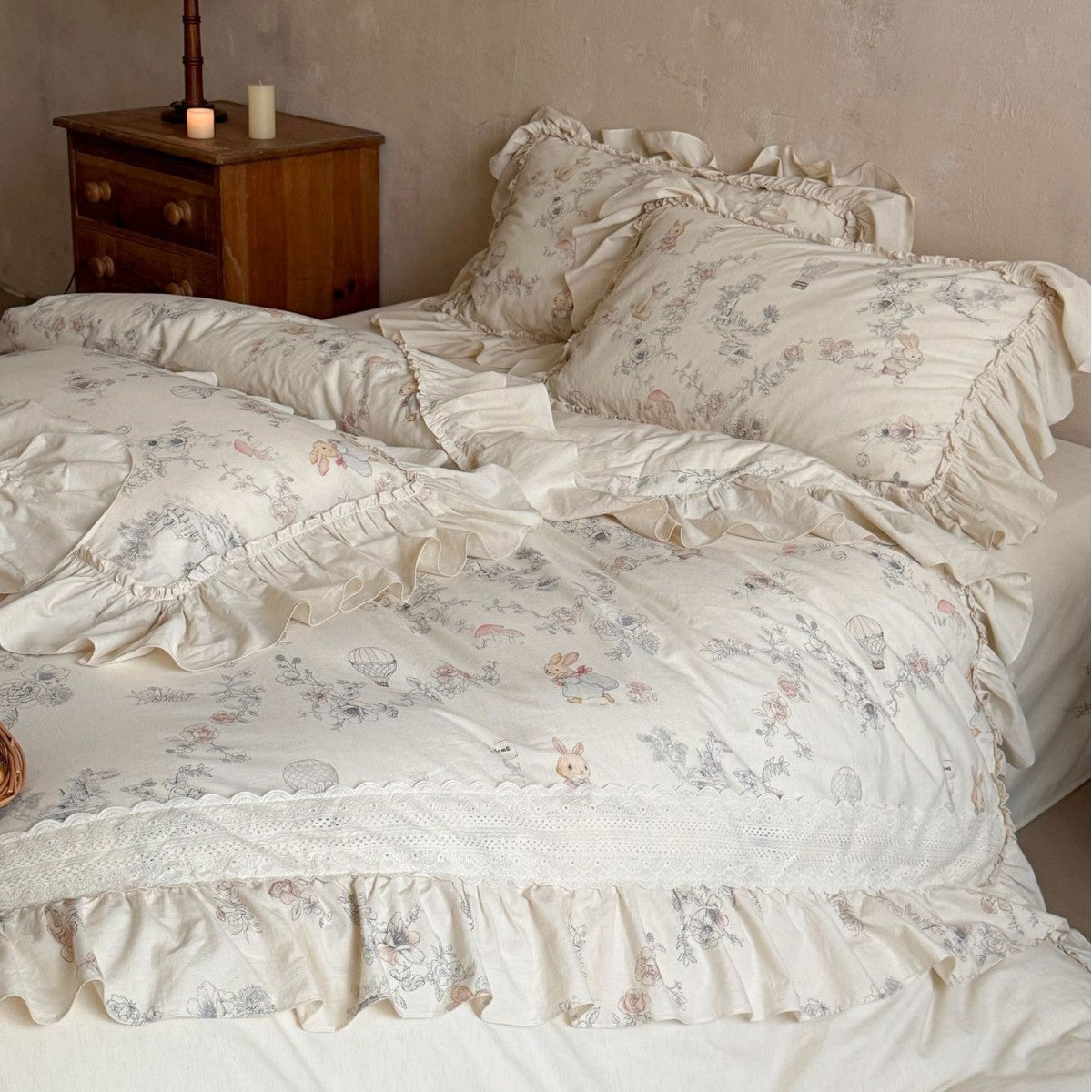 Rüsch Vintage Floral Baumwolle Bettbezug Set