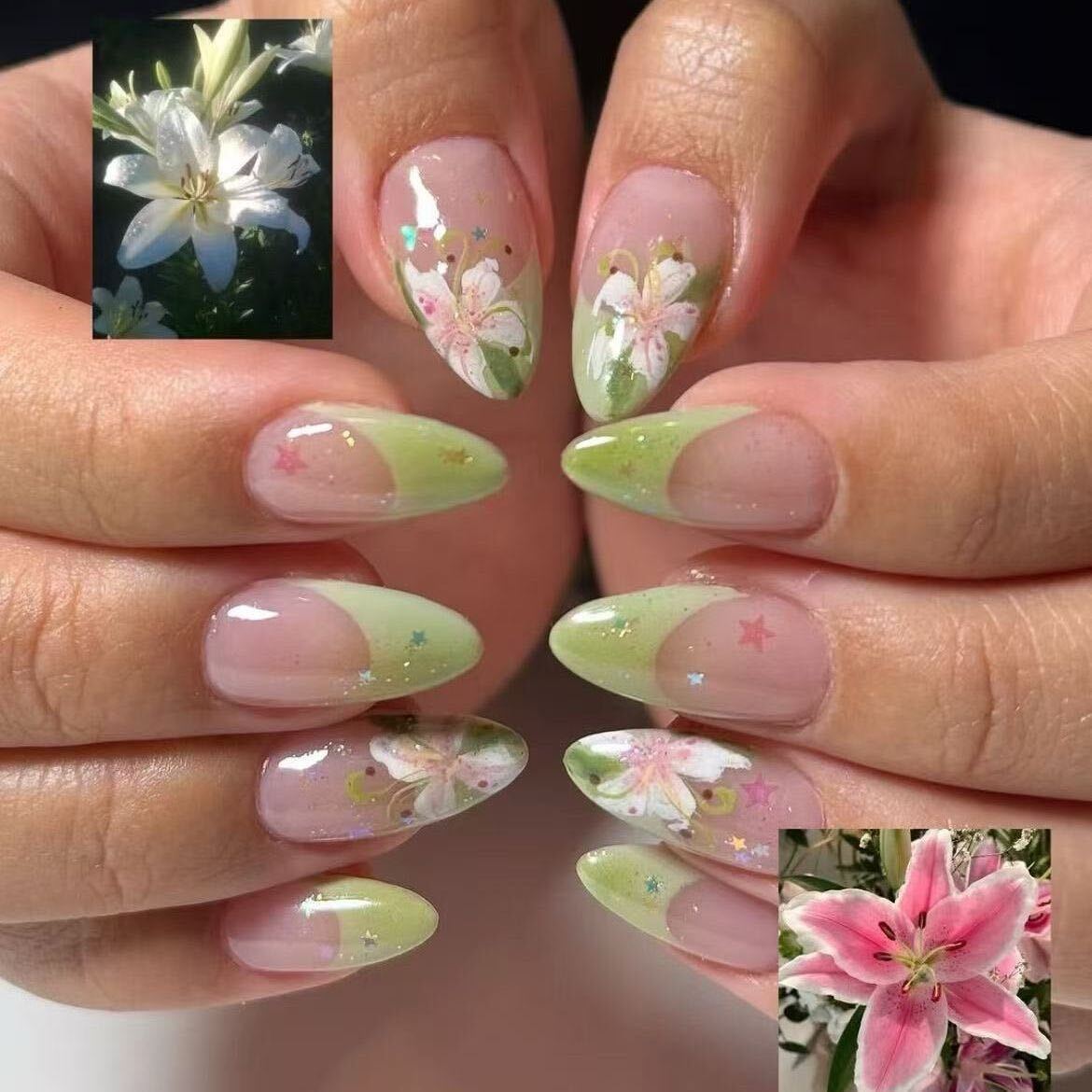 Künstlerisches Stiletto-Nagelset Brehn