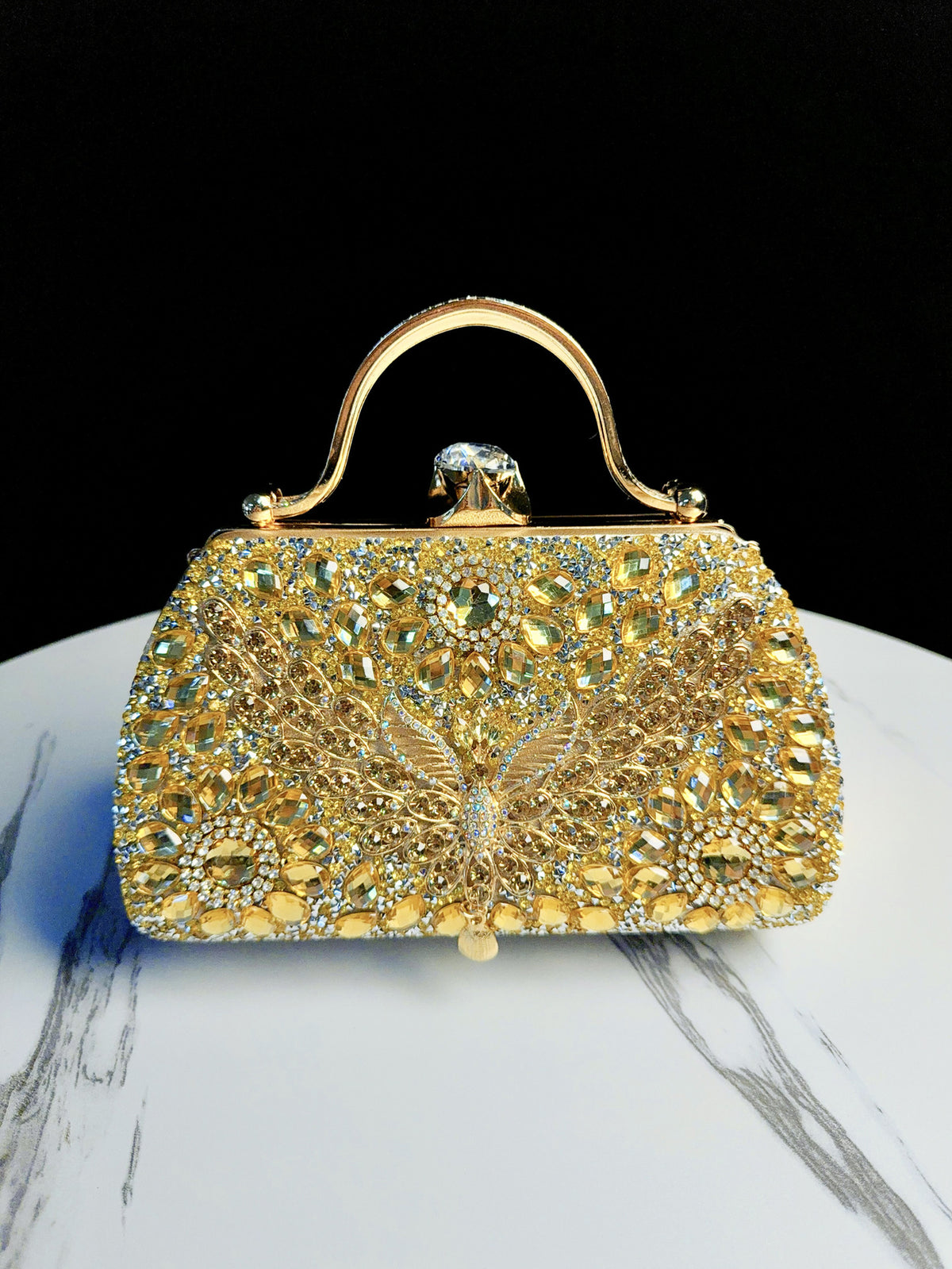 Prunkvoller mit Juwelen besetzter Abend-Clutch