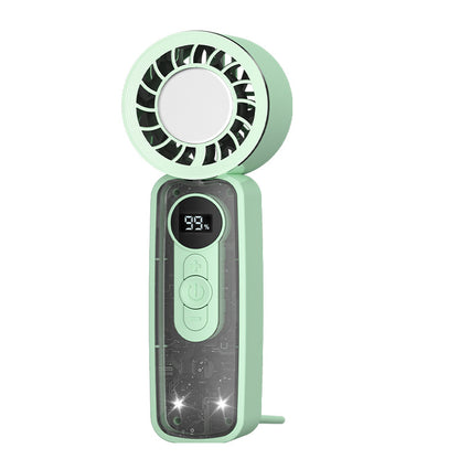 Kühlender tragbarer bladeless Handventilator mit digitaler Batteriedisplay und USB wiederaufladbar Brehn