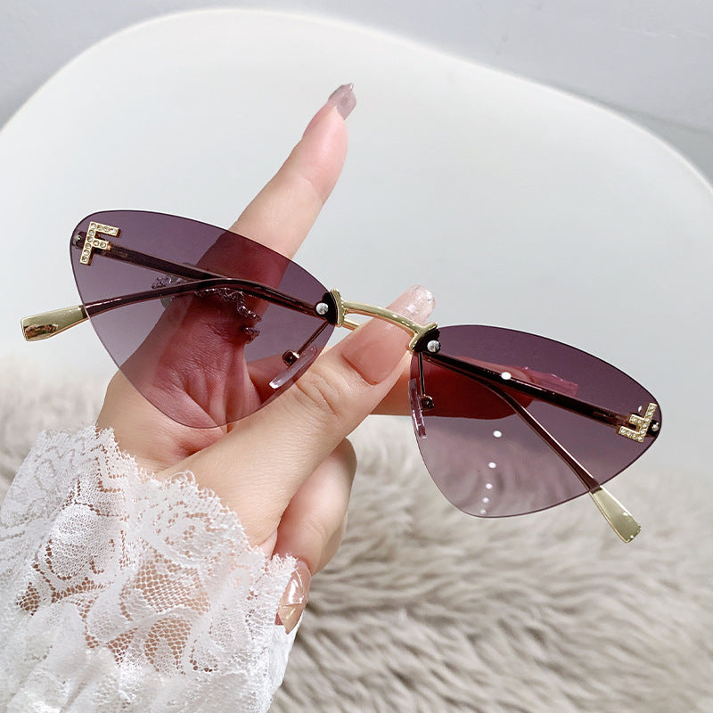 Damen Cat-Eye Sonnenbrille mit luxuriösem Dekor und UV-Schutz Brehn