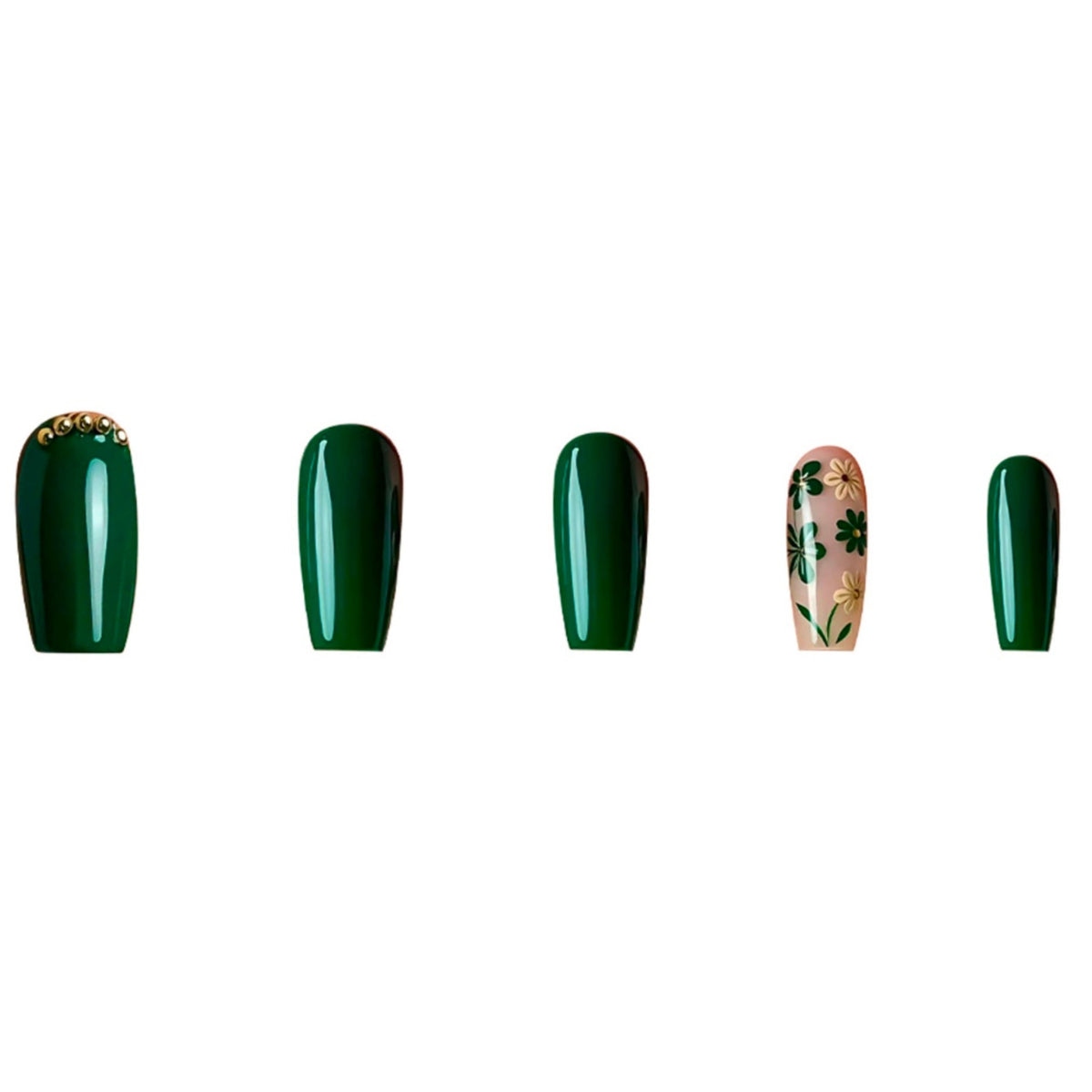 Botanisches Nagelkunst Press-On Set Brehn