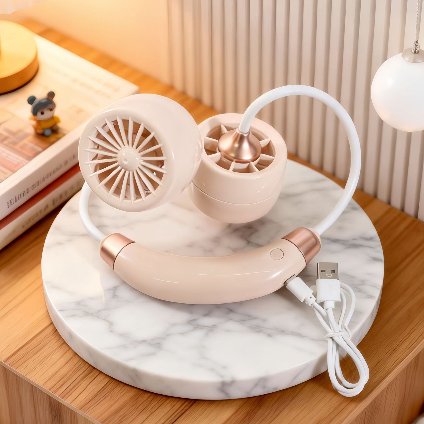 Damen Tragbarer Nackenventilator mit flexiblem Design Brehn