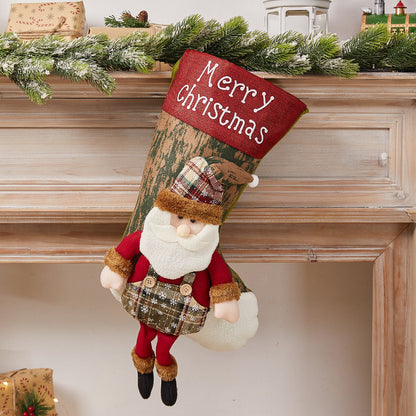 Festlicher Weihnachtsstrumpf mit Nostalgischem Design Brehn