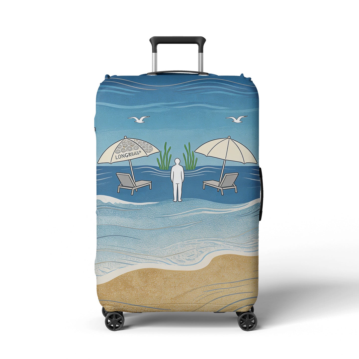 Damen Kofferhülle mit Strandmotiv Brehn