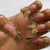 Glamouröse Strass-Schmetterling Press-On Nägel Brehn