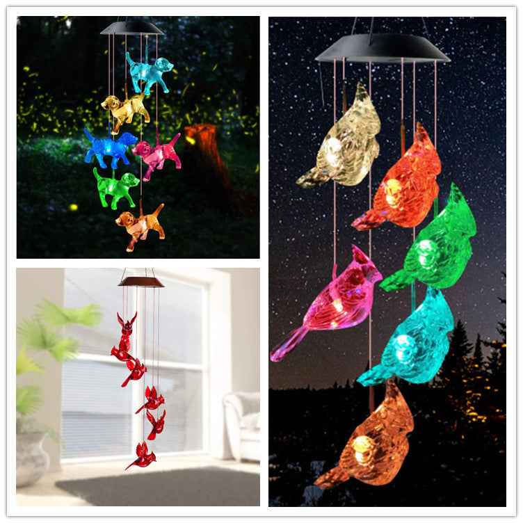 LED Solar Schmetterling Windspiel Garten Hängelampe Brehn