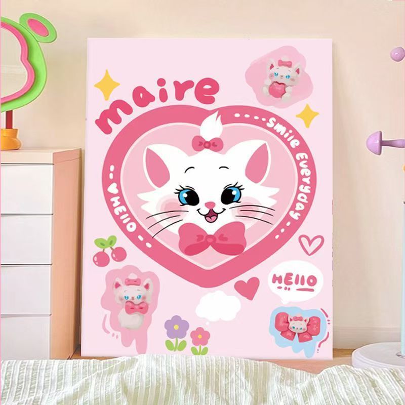 Verspielt Cartoon Katze Wandkunst Brehn