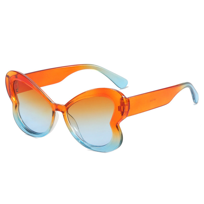 Damen Oversized-Sonnenbrille im verspielten Schmetterlingsdesign Brehn