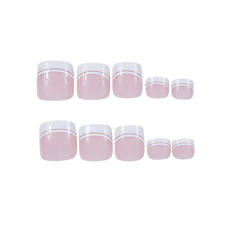 French Tip Pediküre Nagelkunst Brehn
