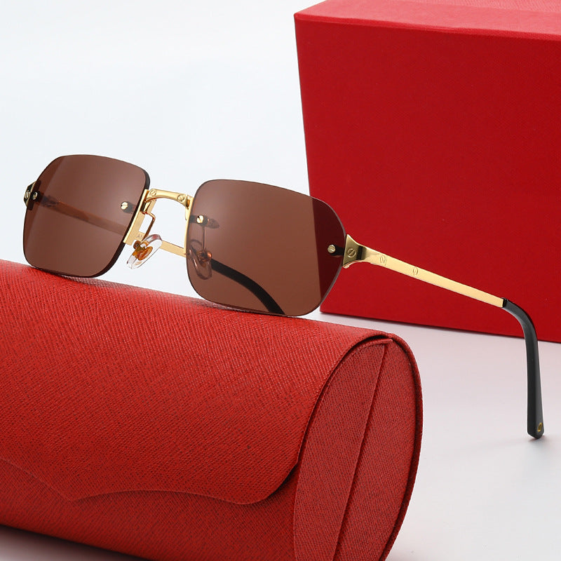 Damen elegante modische Sonnenbrille mit hochwertigem Metallrahmen Brehn