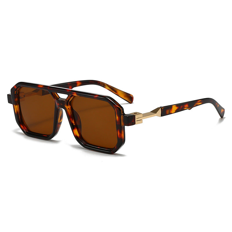 Damen stilvolle oversized Sonnenbrille mit geometrischem Rahmen Brehn