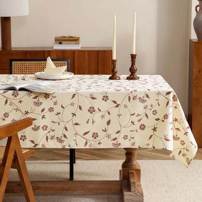 Beschichtete Tischdecke im Vintage-Blumenmuster aus Baumwollmischung Brehn