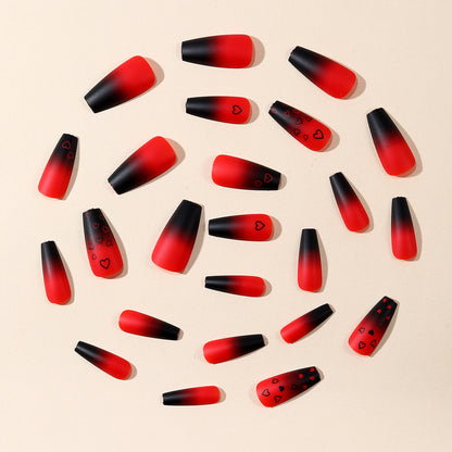 Künstlerisches Herz-Design Acryl Nail Art Extensions Brehn