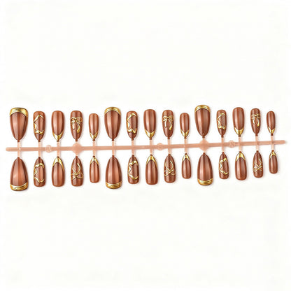Dekoratives Press-On Nagelkunst Set Brehn