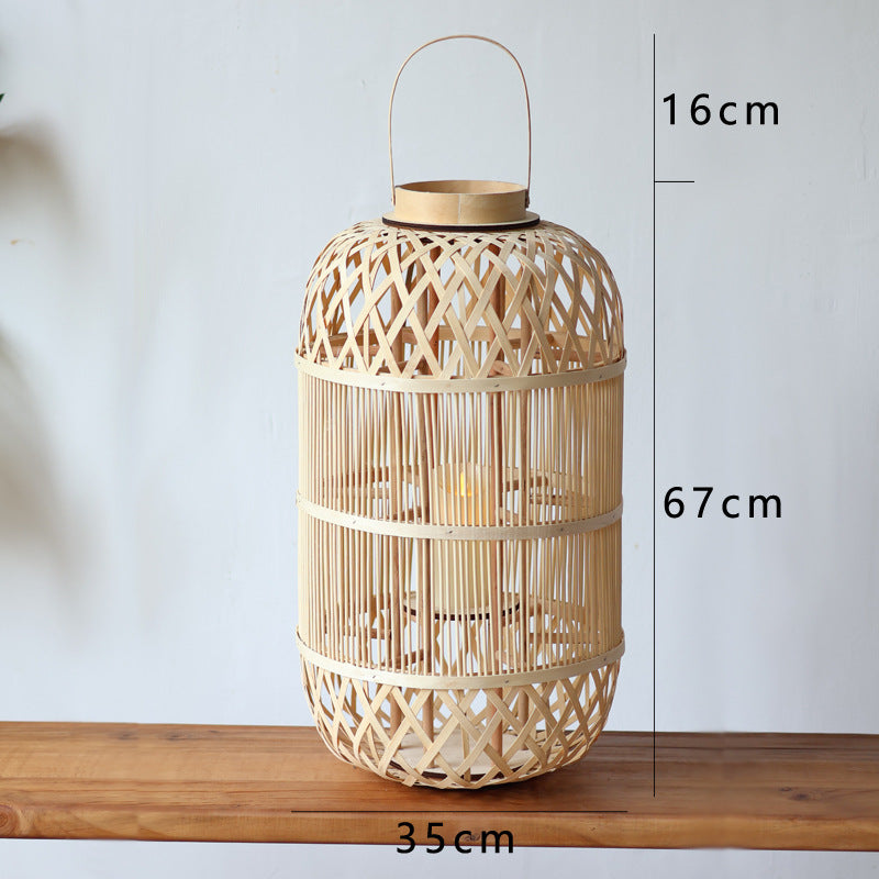 Stilvolle Rattan Laterne Brehn