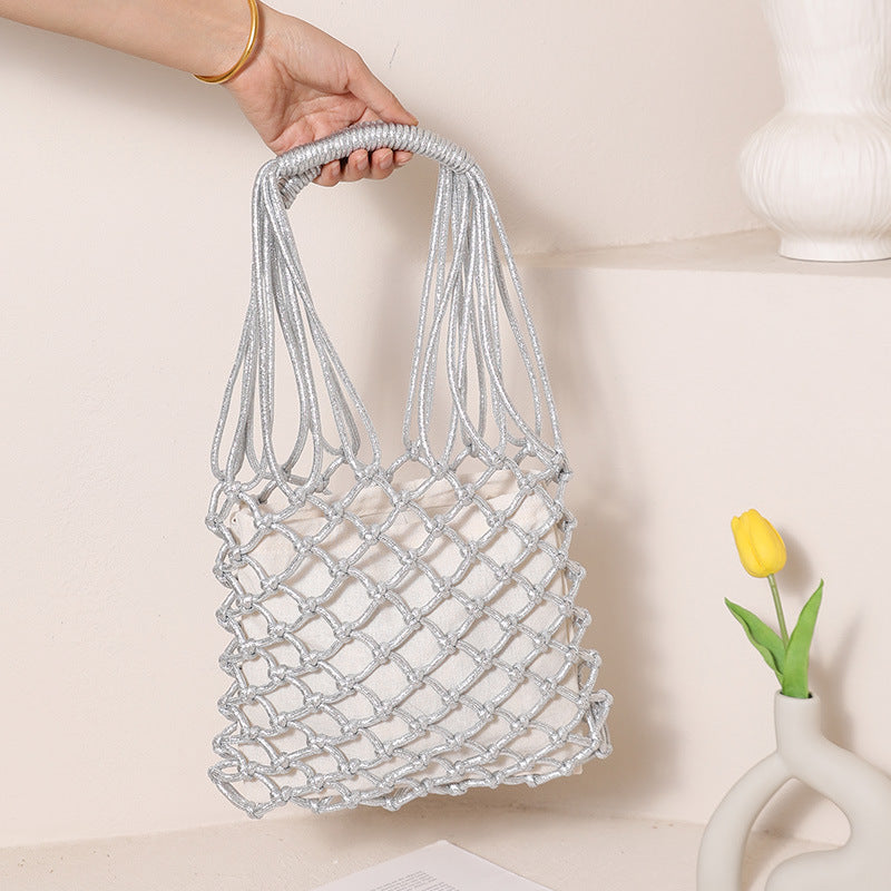 Damen Elegante Makramee Einkaufstasche Brehn