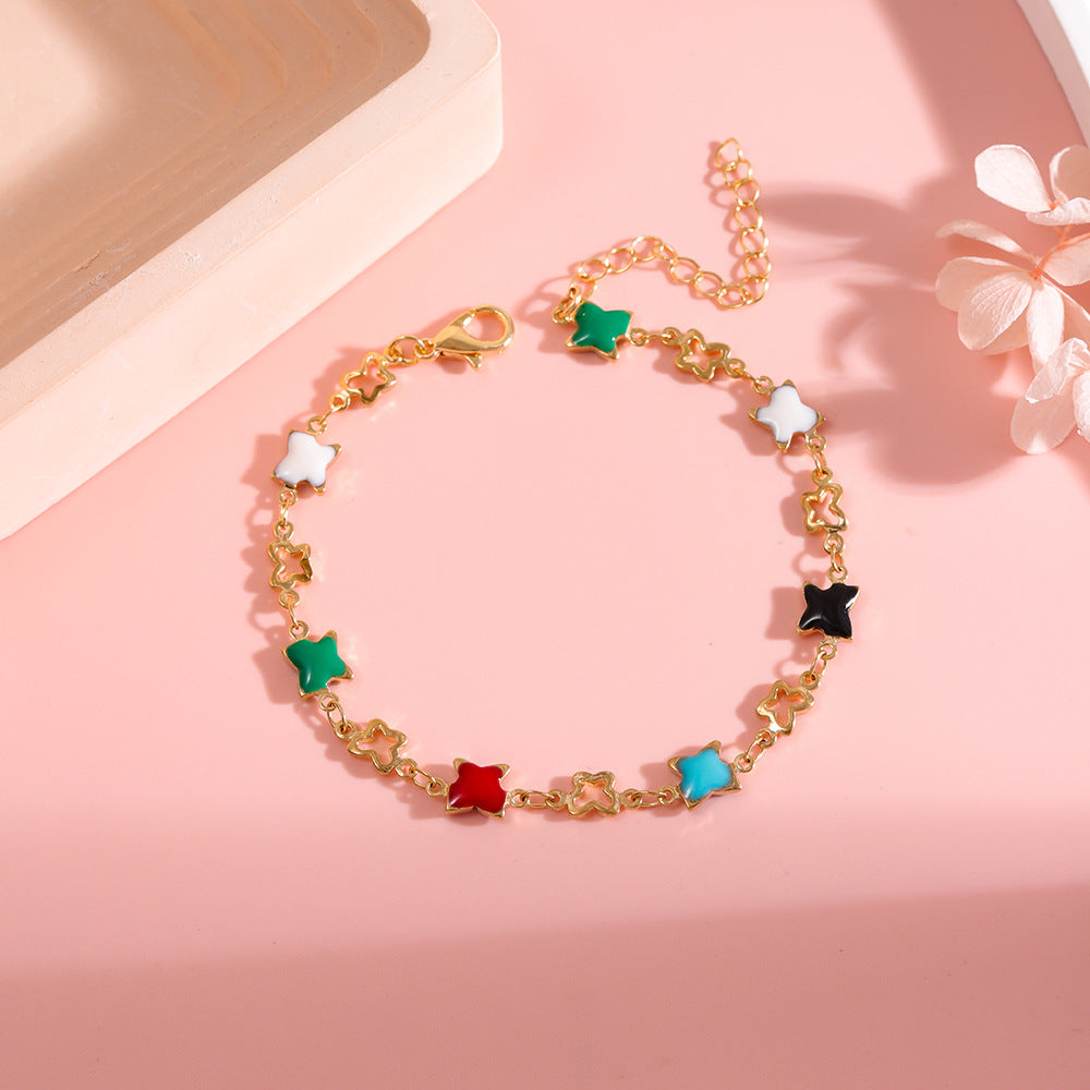 Buntes Stern Charme Armband Brehn