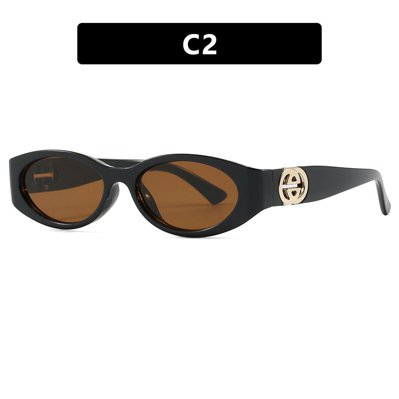 Damen modische Katzenaugen-Sonnenbrille mit schützendem UV-Filter und luxuriösen Akzenten Brehn